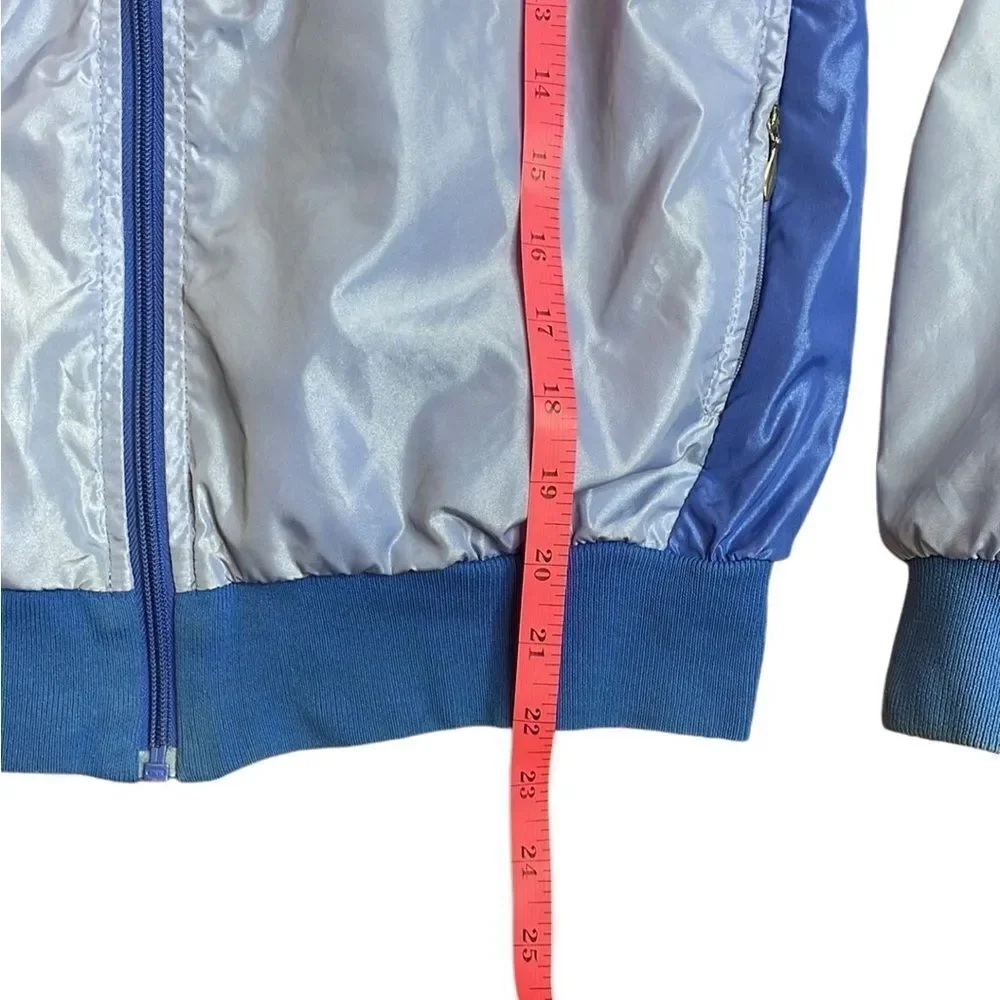 80s Vintage Nike Windbreaker Two Tone Blue Zip up Medium